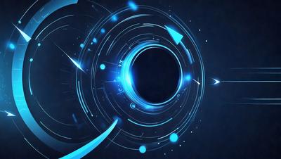 The primary subject of the image is a blue, circular, and swirling design. The setting is a dark blue background, which contrasts with the bright blue swirls. The visual style is a combination of digital art and illustration, creating a unique and captivating design. The colors and mood of the image are predominantly blue, giving it a calm and serene atmosphere.