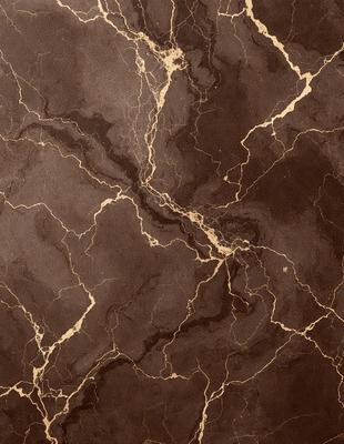 The image features a marble wall with a brown and gold color scheme. The wall is covered in a pattern of swirls and lines, giving it a unique and elegant appearance. The marble surface appears to be textured, adding depth and interest to the overall design. The combination of the brown and gold colors, along with the intricate pattern, creates a warm and sophisticated atmosphere.