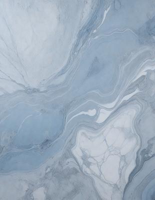 The primary subject of the image is a marble-like surface with a blue and white color scheme. The setting is a bathroom, with the marble-like surface serving as the main object of the image. The visual style is a close-up of the marble-like surface, showcasing its intricate patterns and textures. The colors and mood of the image are predominantly blue and white, creating a clean and elegant atmosphere.