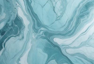 The primary subject of the image is a close-up of a marble-like surface with a blue and white color scheme. The setting is a bathroom, as indicated by the presence of a sink. The visual style is a combination of a photo and digital art, creating a unique and intricate pattern. The colors and mood of the image are calming and serene, with the blue and white tones evoking a sense of tranquility.