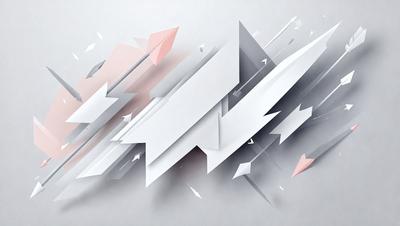 The primary subject of the image is a white paper airplane. The setting is a gray background, which creates a contrast with the white paper airplane. The visual style is a digital art or illustration, as the paper airplane is depicted in a three-dimensional manner. The colors and mood of the image are predominantly white, giving it a clean and minimalist appearance.