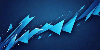The primary subject of the image is a blue background with a pattern of blue triangles. The setting is a blue sky, and the visual style is digital art. The dominant colors are blue and white, creating a calm and serene atmosphere.