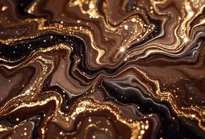 The primary subject of the image is a close-up of a patterned surface, possibly a piece of fabric or a wallpaper design. The setting appears to be a dark room, with the patterned surface being the main focus. The visual style of the image is a combination of photo and digital art, creating a unique and intricate design. The colors and mood of the image are predominantly dark, with the patterned surface being the main source of light and visual interest.