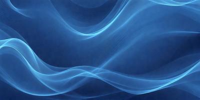 The primary subject of the image is a blue ocean with waves. The setting is the ocean, and the visual style is a digital art or illustration. The dominant colors are blue and white, creating a calm and serene atmosphere.