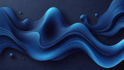 The primary subject of the image is a blue, swirling, and flowing design, which appears to be a digital art or illustration. The setting is a dark background, which contrasts with the vibrant blue color of the swirl. The visual style suggests a modern and creative approach to art, with the swirl being the main focus of the image. The colors and mood convey a sense of movement, fluidity, and depth, making the design visually appealing and engaging.