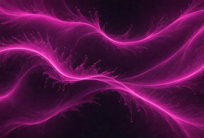 The primary subject of the image is a pink, flowing, and swirling pattern. The setting is a dark background, which contrasts with the vibrant pink color of the pattern. The visual style appears to be a digital art or illustration, as the pattern is fluid and dynamic. The colors and mood of the image are predominantly pink, creating a sense of warmth and energy.