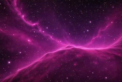 The primary subject of the image is a purple nebula, which is a cloud of gas and dust in space. The setting is a dark, star-filled sky, with the nebula being the main focus of the image. The visual style is a combination of a photo and digital art, creating a unique and captivating representation of the nebula. The colors and mood of the image are predominantly purple, giving it a serene and celestial atmosphere.