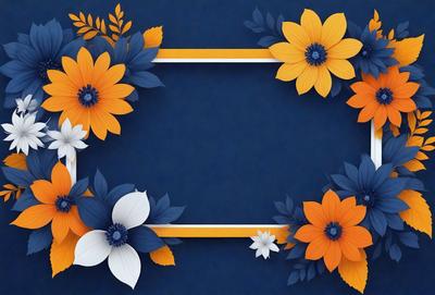 The primary subject of the image is a blue background with a yellow flower design. The setting is a blue background with a yellow flower design. The visual style is a digital art or illustration. The dominant colors are blue and yellow, creating a calm and soothing atmosphere.