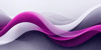 The primary subject of the image is a large, curved, and colorful design, which appears to be a digital art or illustration. The design is set against a gray background, giving it a modern and minimalist appearance. The colors used in the design are predominantly pink and white, creating a visually striking and vibrant scene.