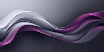 The primary subject of the image is a purple and white swirl pattern. The setting is a dark background, which contrasts with the swirl pattern. The visual style is a digital art or illustration, as the swirl pattern appears to be a design element. The colors and mood of the image are predominantly purple and white, creating a sense of movement and fluidity.