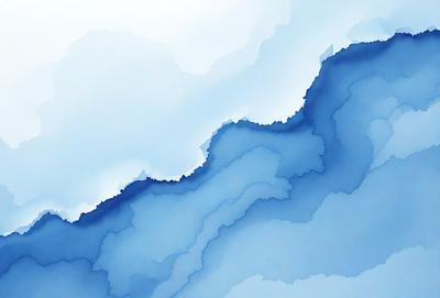 The primary subject of the image is a blue ocean with a cloudy sky in the background. The visual style appears to be a digital art or illustration, as the colors and mood are dominated by the blue ocean and the cloudy sky. The setting is a vast expanse of water, with the clouds creating a dynamic and serene atmosphere.