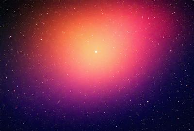 The primary subject of the image is a bright, pink, and orange nebula, which is the main object, scene, or focus of the image. The setting or background of the image is a dark, star-filled sky, which provides a contrasting backdrop for the vibrant colors of the nebula. The visual style of the image is a combination of photo and digital art, as it captures the beauty of the nebula in a unique and artistic manner. The colors and mood of the image