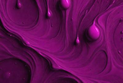 The primary subject of the image is a purple substance, which appears to be a liquid or a viscous material. The setting is a surface, possibly a table or a counter, where the purple substance is spread out. The visual style of the image is a close-up, which emphasizes the purple substance and its texture. The colors and mood of the image are predominantly purple, creating a sense of depth and intrigue.