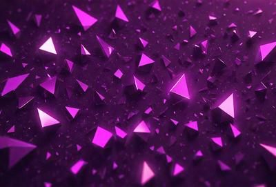 The primary subject of the image is a purple background with a pattern of triangles. The setting is a purple background with a pattern of triangles. The visual style is digital art, illustration, or drawing. The dominant colors are purple and pink, creating a calm and soothing atmosphere.