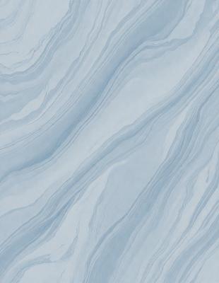 The primary subject of the image is a blue and white marble-like patterned tile. The setting is a wall, and the visual style is a close-up of the tile. The colors and mood of the image are predominantly blue and white, creating a clean and elegant appearance.