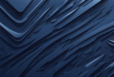 The primary subject of the image is a blue wall with a pattern of lines and curves. The setting is a room with a blue background, and the visual style appears to be a digital art or illustration. The dominant colors are blue and black, creating a calm and soothing atmosphere.