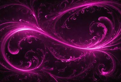 The primary subject of the image is a purple and pink swirling pattern, which appears to be a digital art or illustration. The setting is a dark background, which contrasts with the vibrant colors of the swirling pattern. The visual style suggests that the image is a creative and artistic representation of the swirling pattern. The dominant colors are purple and pink, giving the image a lively and energetic atmosphere.