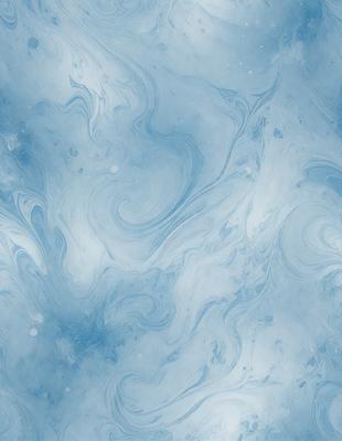 The primary subject of the image is a blue and white swirling pattern, which appears to be a digital art or illustration. The setting is a blue background, and the visual style is a combination of digital art and illustration. The dominant colors are blue and white, creating a calm and soothing atmosphere.