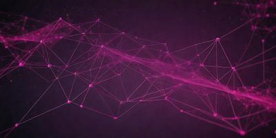 The primary subject of the image is a purple network of lines, which appears to be a digital art or illustration. The setting is a dark background, and the visual style is a combination of digital art and illustration. The colors and mood of the image are predominantly purple, creating a sense of depth and intrigue.