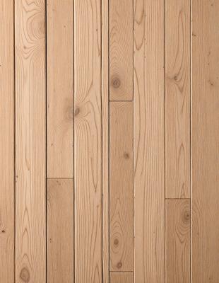 The primary subject of the image is a wooden floor with a pattern of wood grain. The setting is a room with a wooden floor, and the visual style is a photo. The colors and mood of the image are warm and natural, with the wooden floor being the main focus.