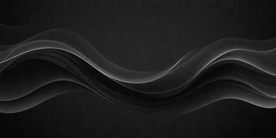 The primary subject of the image is a black and white drawing of a wave. The setting is a black background, which emphasizes the wave's shape and form. The visual style is a combination of digital art and illustration, creating a striking and artistic representation of the wave. The colors and mood are predominantly black and white, giving the image a bold and dramatic appearance.