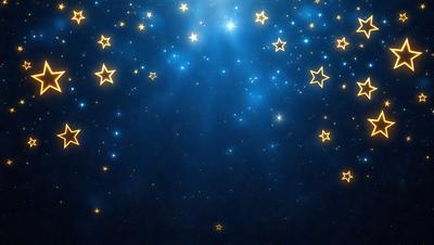 The primary subject of the image is a night sky filled with stars. The setting is a dark, star-filled sky, and the visual style is a digital art or illustration. The colors and mood of the image are predominantly dark and serene, with the stars providing a sense of wonder and tranquility.