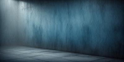 The primary subject of the image is a blue wall with a white texture. The setting is a room with a blue wall, and the visual style is a photo. The dominant colors are blue and white, creating a calm and serene atmosphere.