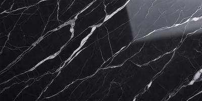 The primary subject of the image is a marble countertop with a black and white pattern. The setting is a kitchen, and the visual style is a photo. The countertop has a black and white marble pattern, and the overall atmosphere is elegant and sophisticated.
