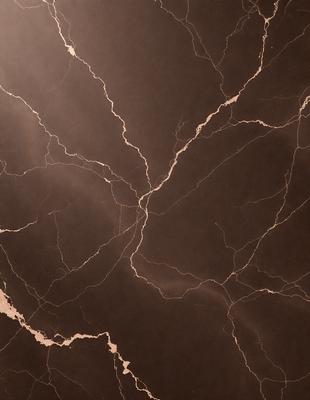 The image features a close-up of a marble surface with a pattern of veins and cracks. The marble appears to be a dark brown color, giving it a rich and luxurious appearance. The pattern of the veins and cracks adds a sense of depth and texture to the surface, making it an interesting and visually appealing subject.