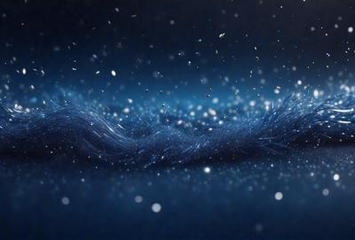 The primary subject of the image is a blue background with a swirling pattern of blue and white stars. The setting appears to be a night sky, with the stars creating a mesmerizing visual effect. The visual style of the image is a combination of digital art and illustration, giving it a unique and captivating appearance. The dominant colors in the image are blue and white, creating a serene and calming atmosphere.