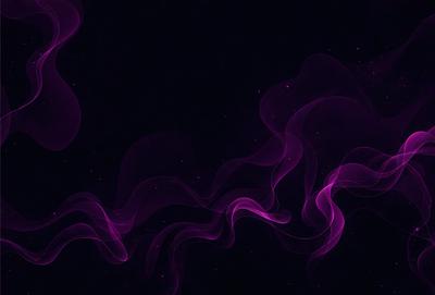 The primary subject of the image is a purple, swirling, and flowing pattern. The setting is a dark, starry background, which adds to the overall mood of the image. The visual style is a combination of digital art and illustration, creating a unique and captivating scene. The colors and mood of the image are predominantly purple, which gives it a sense of mystery and intrigue.