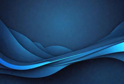 The primary subject of the image is a blue wave, which is the main focus of the scene. The setting is a dark blue background, creating a moody atmosphere. The visual style is a digital art or illustration, as the wave is depicted in a detailed and artistic manner. The dominant colors are blue and black, with the blue wave being the most prominent feature in the image.