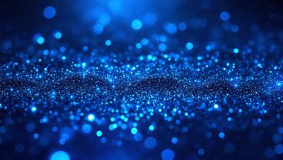 The primary subject of the image is a blue background with a pattern of blue lights. The setting appears to be a dark space, possibly a night sky. The visual style of the image is a digital art or illustration, as it features a blue background with a pattern of blue lights. The colors and mood of the image are predominantly blue, creating a calm and serene atmosphere.