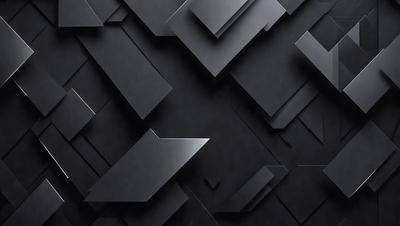The primary subject of the image is a black and white pattern, which is a digital art piece. The setting is a black background, and the visual style is a combination of digital art and illustration. The dominant colors are black and white, creating a bold and striking atmosphere.