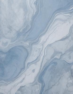 The primary subject of the image is a marble-like surface with a blue and white color scheme. The setting is a room with a blue and white marble wall, which creates a visually appealing and elegant atmosphere. The visual style of the image is a close-up of the marble wall, showcasing the intricate patterns and textures of the material. The colors and mood of the image are predominantly blue and white, giving it a serene and sophisticated appearance.
