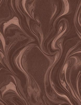 The primary subject of the image is a brown and white patterned wallpaper. The setting is a room with a brown and white patterned wallpaper. The visual style is a patterned wallpaper, which gives the room a unique and artistic atmosphere. The dominant colors are brown and white, creating a warm and inviting environment.