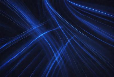 The primary subject of the image is a blue, swirling, and flowing pattern. The setting is a dark background, which contrasts with the vibrant blue color of the pattern. The visual style appears to be a digital art or illustration, as the swirls and flowing lines are created through digital means. The colors and mood of the image are predominantly blue, creating a sense of calmness and tranquility.