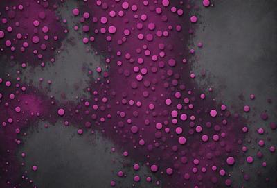 The primary subject of the image is a purple background with a pattern of pink dots. The setting appears to be a dark background, possibly a night sky. The visual style of the image is a combination of a photo and digital art, creating a unique and intriguing appearance. The dominant colors in the image are purple and pink, giving it a calming and soothing atmosphere.