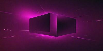 The primary subject of the image is a large, square, pink box. The box is the main focus of the image, and it is set against a purple background. The visual style of the image is digital art, as it appears to be a computer-generated or digitally manipulated image. The dominant colors in the image are pink and purple, creating a vibrant and lively atmosphere.