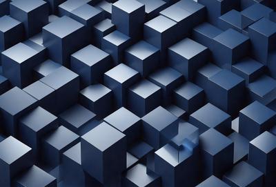 The primary subject of the image is a blue and black patterned background. The setting is a blue and black checkered pattern, which creates a visually striking and unique visual style. The colors and mood of the image are predominantly blue and black, giving it a modern and sophisticated appearance.