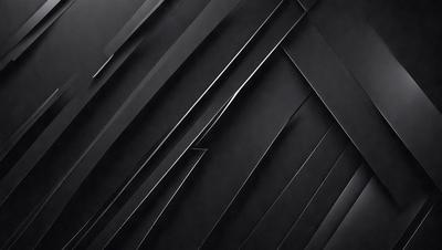 The primary subject of the image is a black and white pattern, which appears to be a close-up of a metal surface. The setting is a black background, which contrasts with the pattern. The visual style is a combination of a photo and a digital art, illustration, or drawing. The colors and mood of the image are predominantly black and white, giving it a modern and minimalist appearance.