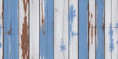 The primary subject of the image is a wooden wall with a blue and white color scheme. The setting is a room with a blue and white painted wall. The visual style is a photo of the wooden wall. The dominant colors are blue and white, creating a calm and serene atmosphere.