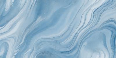 The primary subject of the image is a blue and white ocean wave. The setting is the ocean, with the wave crashing against the surface. The visual style is a painting, which gives the image a more artistic and vibrant appearance. The dominant colors are blue and white, creating a serene and calming atmosphere.