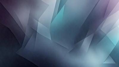 The primary subject of the image is a blue and white geometric pattern. The setting is a dark, cloudy sky, creating a moody atmosphere. The visual style is a digital art or illustration, with a focus on the geometric shapes and patterns. The dominant colors are blue and white, with the blue being more prominent in the pattern.