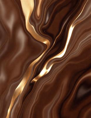The primary subject of the image is a close-up of a chocolate-colored surface, possibly a piece of chocolate cake or a chocolate-themed wallpaper. The setting is a brown background, which complements the chocolate color of the main subject. The visual style appears to be a close-up of the chocolate surface, possibly a photo or a digital art piece. The colors and mood of the image are predominantly brown, creating a warm and inviting atmosphere.