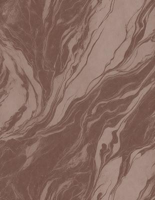 The image features a brown marble-like surface with a pattern of swirls and waves. The setting appears to be a stone or marble wall, possibly in a bathroom or a similar environment. The visual style is a combination of a photo and a digital art, creating a unique and intricate design. The dominant colors in the image are brown and beige, giving the scene a warm and natural atmosphere.