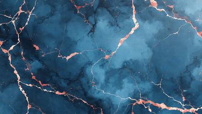 The primary subject of the image is a blue and red marbled wall. The setting is a room with a blue and red marbled wall, which serves as the background. The visual style is a digital art, as the image is a digital painting. The dominant colors are blue and red, creating a vibrant and lively atmosphere.