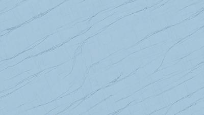 The primary subject of the image is a blue and white marble tile. The setting is a blue background, which creates a striking contrast with the tile. The visual style is a close-up of the tile, showcasing its intricate design. The colors and mood of the image are predominantly blue and white, giving it a clean and elegant appearance.