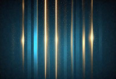 The primary subject of the image is a blue and yellow striped pattern. The setting is a dark blue background, which contrasts with the bright yellow and blue stripes. The visual style appears to be a digital art or illustration, as the colors and patterns are well-defined and consistent throughout the image. The overall atmosphere is vibrant and energetic, with the bright colors and bold stripes creating a dynamic and eye-catching design.
