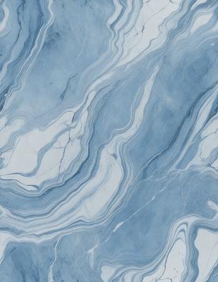 The primary subject of the image is a marble tile with a blue and white pattern. The setting is a bathroom, as indicated by the presence of the marble tile. The visual style is a close-up of the tile, showcasing its intricate design. The dominant colors are blue and white, creating a clean and elegant atmosphere.